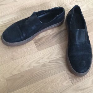 Donald j  Pliner black slip ons.